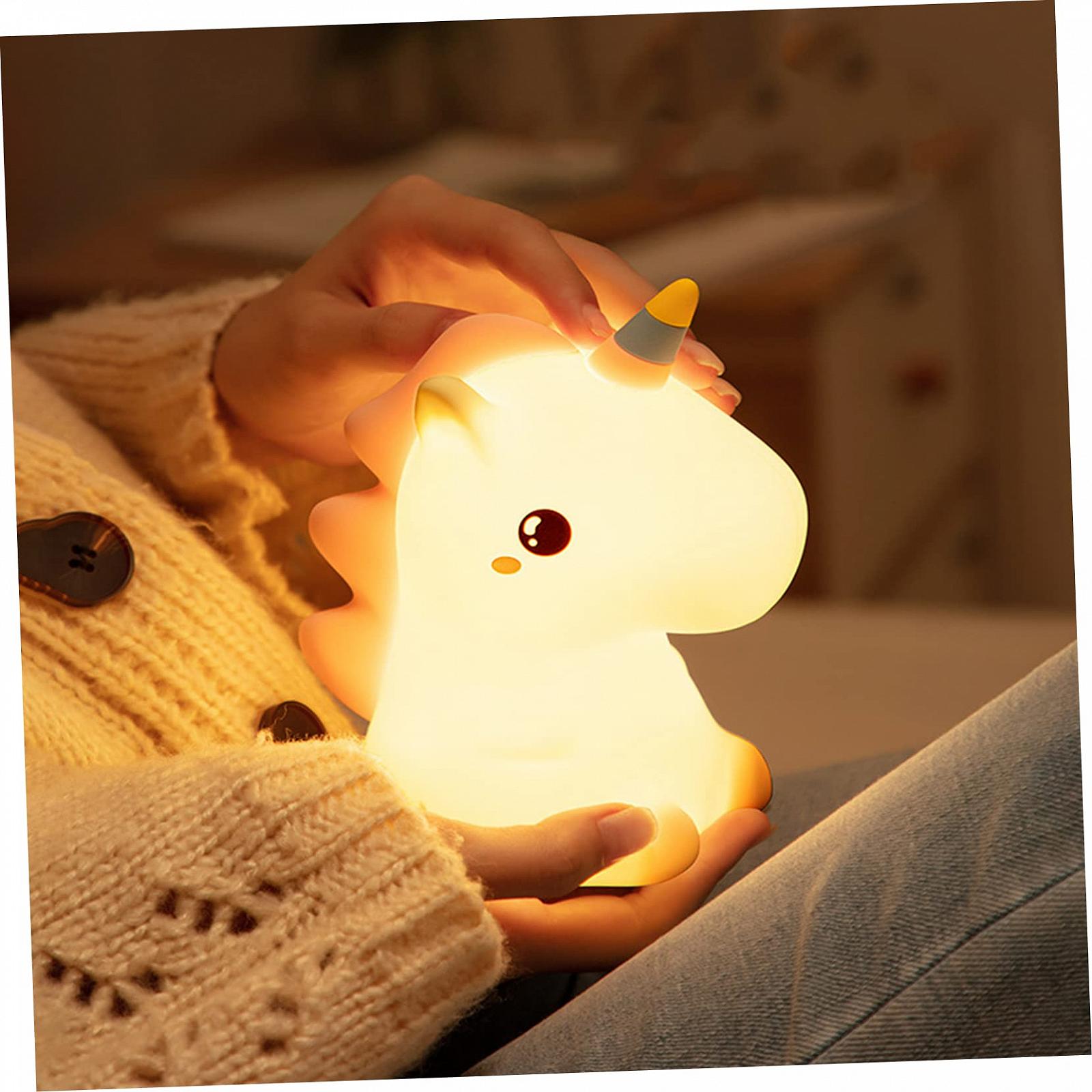 Ночник Gadpiparty Unicorn Для спальни с сенсорным управлением силикон Белый, фото №2