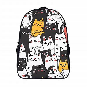 Шкільний рюкзак DPEOANEBN Cat для хлопчиків і дівчаток, 40x28x16 см - Фото 1