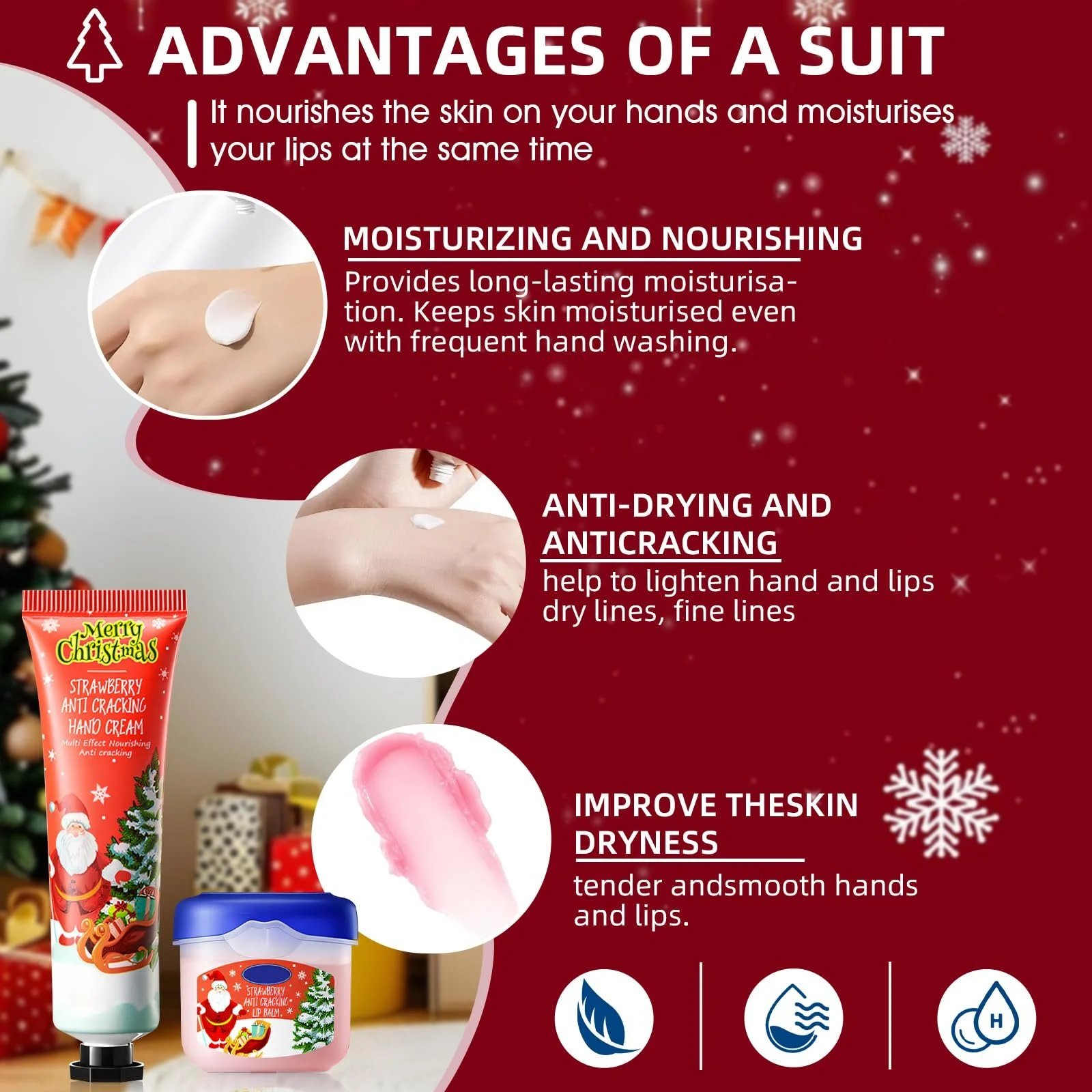 Набір Міні-кремів для рук Різдвяний набір, 8 шт, фото №3 Набір Міні-кремів для рук Різдвяний набір, 8 шт, фото №3