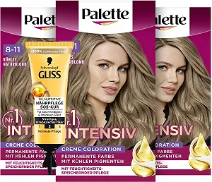 Краска для волос Palette Intensive Creme Colouration 8-11 Cool Natural Blonde (3 x 115 мл) - Фото 1