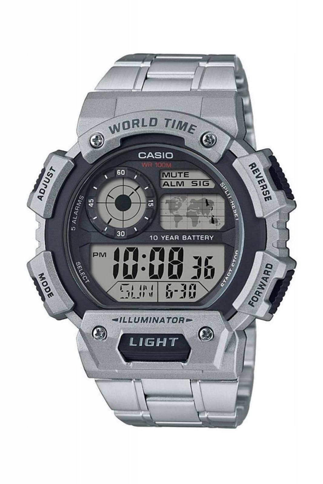 Цифровые CASIO AE1400WHD-1A серебристые, фото №1