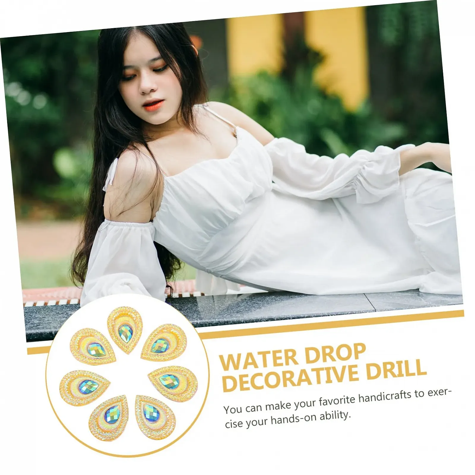 Стразы Капли воды из смолы 2 шт. для одежды, украшений ручной работы, разнообразных материалов для свадебных аксессуаров и моды, фото №3