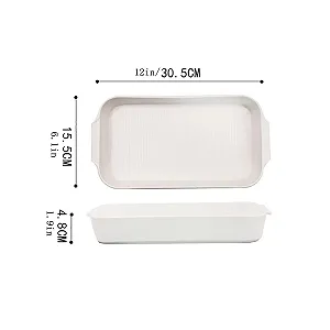 Набор форм для запекания фарфоровых прямоугольных с двойными ручками 2 шт. synthetic.ua - Фото 1