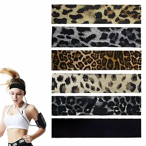 Повязка для волос Леопардовый узор, 6 штук - Фото 1