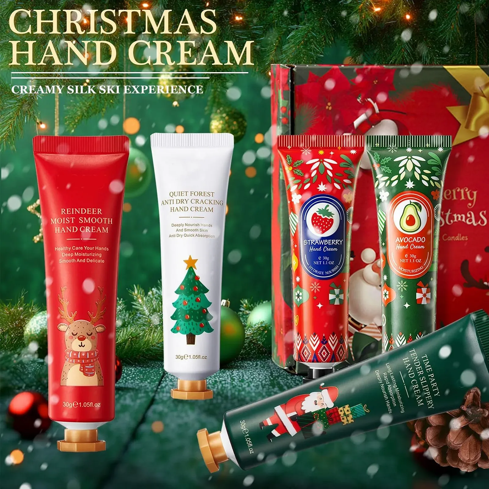 Набір для подарунків на Різдво Крем для рук, Міні-набір кремів для рук, фото №3