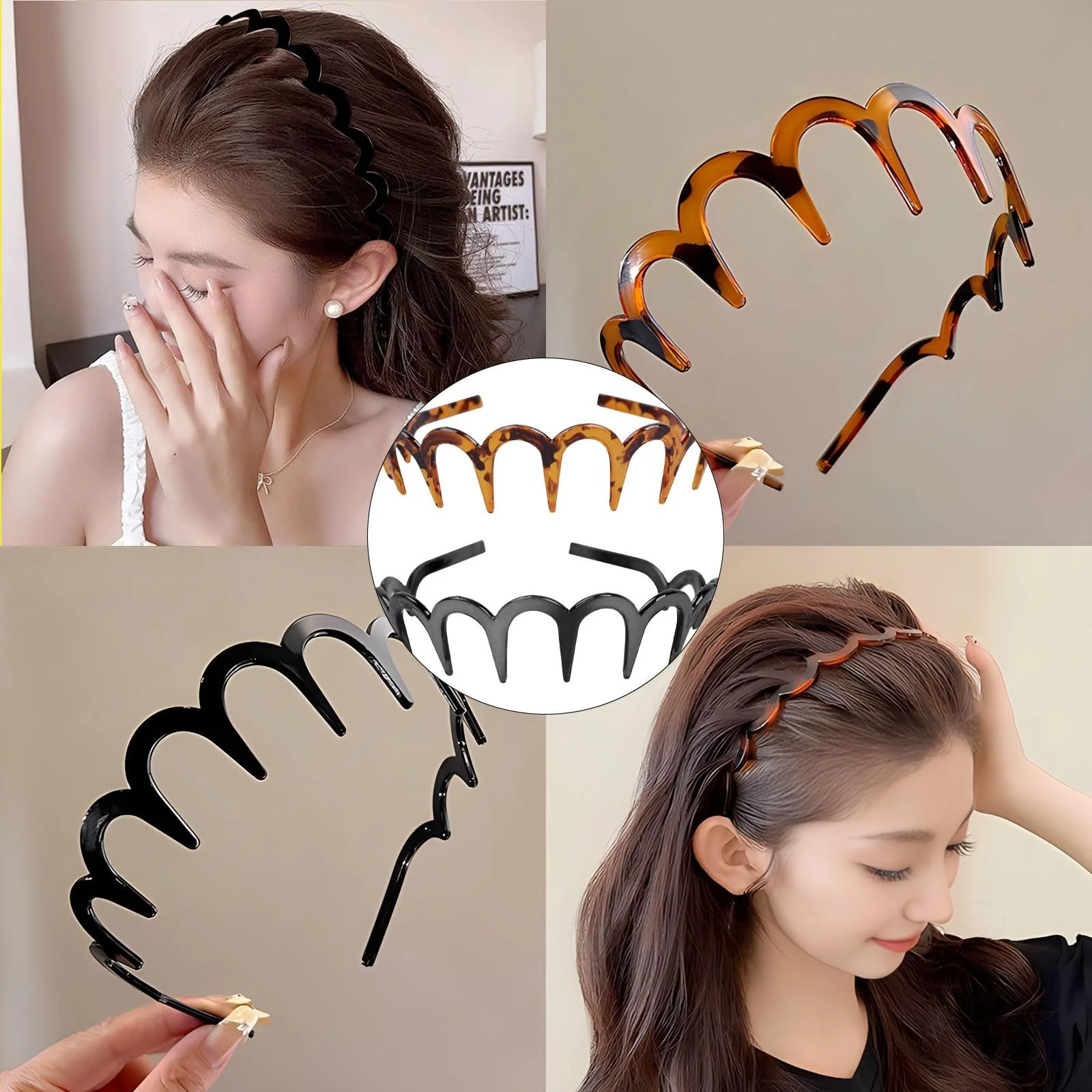 Набір обручів для волосся зигзаг, 2 шт, фото №2