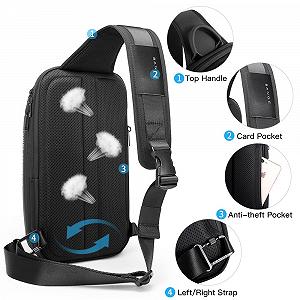 Слінг BANGE Водонепроникна чоловіча нагрудна сумка плечові сумки Crossbody слінг рюкзак для чоловіків synthetic.ua - Фото 1