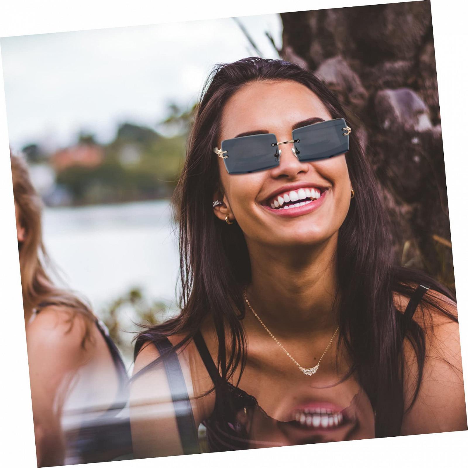 Сонцезахисні окуляри Без оправи PACKOVE 3 пари для пляжу, подорожей та шопінгу, чорний, фото №9