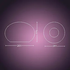 Настільна лампа Philips Hue White & Colour Ambiance Flourish synthetic.ua - Фото 1