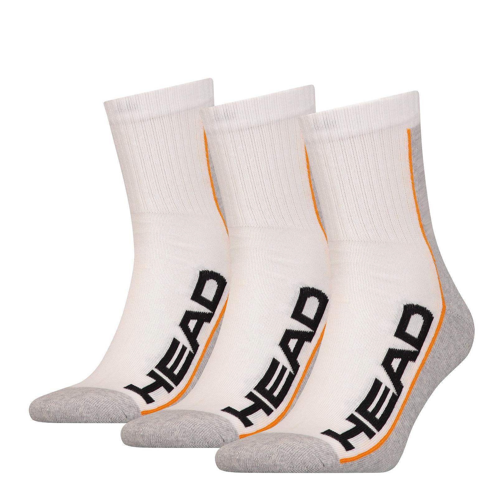 Носки Head STRIPE SHORT CREW 3PPK Белый, Серый 35-38, фото №1