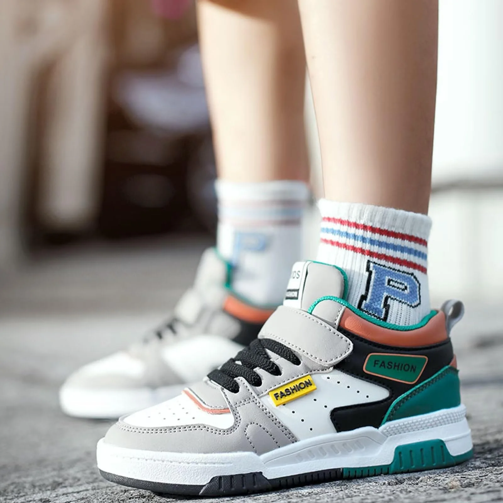 Кроссовки Детские для мальчиков и девочек Спортивная обувь для зала Нескользящие Размер 27-38, фото №4