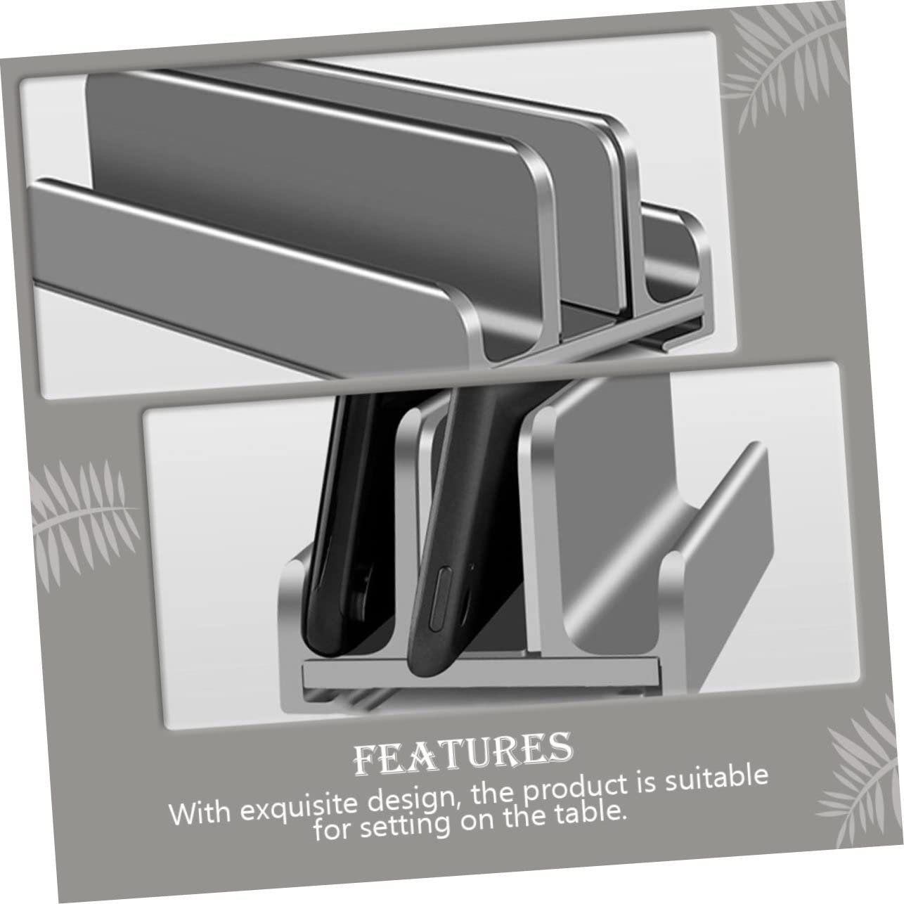 Підставка для ноутбука NUOBESTY регульована вертикальна для дому/офісу, стабільна, компактний органайзер для робочого столу, фото №7