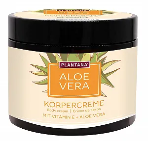 Крем для тела PLANTANA® Organic Aloe Vera 500 мл | Для сухой кожи | С витамином Е | Веганский | Справедливая торговля | Органическое выращивание | Дерматологически протестировано | Экономичный | Быстро впитывается - Фото 1
