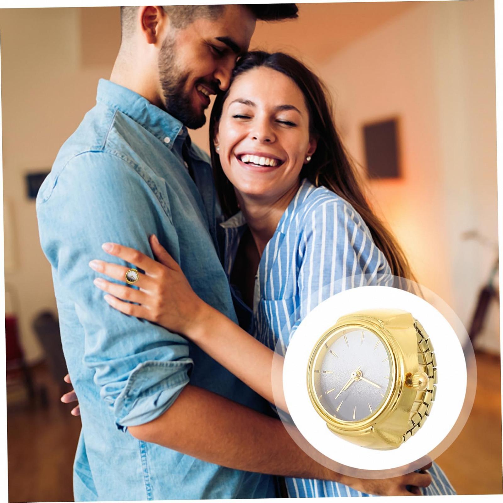 Кільце-годинник Healvian регульований кварцовий, золотий, фото №6 Кільце-годинник Healvian регульований кварцовий, золотий, фото №6