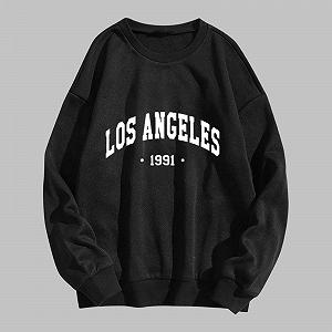 Женская толстовка Los Angeles California, круглый вырез, спортивный свитшот в стиле колледжа, винтажная, одежда на заказ, свободный крой, повседневная, разноцветная, однотонная synthetic.ua - Фото 1