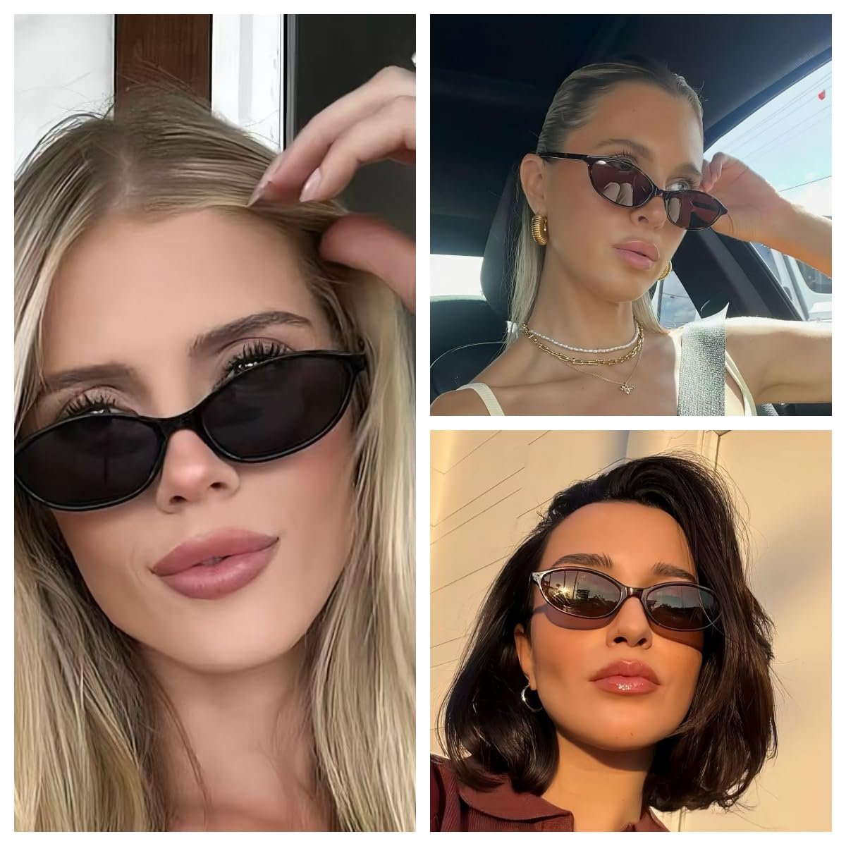 Овальні ретро сонцезахисні окуляри QVKUUT, Класичні, фото №5 Овальні ретро сонцезахисні окуляри QVKUUT, Класичні, фото №5