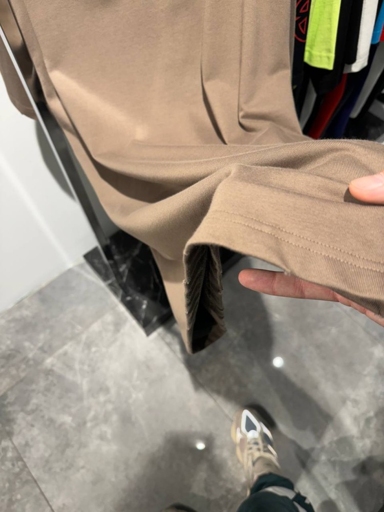 Футболка коричневая Balenciaga caps boxy fit brown f641, фото №4