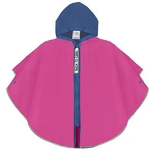 Дождевое пончо для девочек PERLETTI, возраст 3 4 5 6 лет, водонепроницаемое, на молнии, со светоотражателями, для детского сада, для малышей - Фото 1
