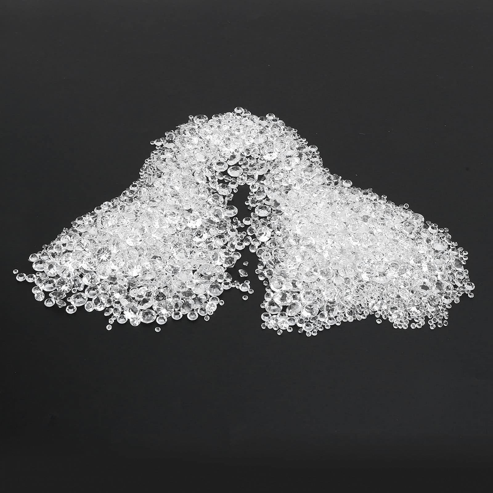 Акрилові стрази Плоска задня частина Без запаху Білий Змішаний 3/6/10 мм, фото №9