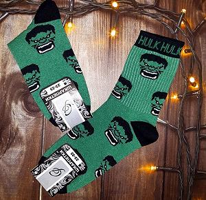 Чоловічі молодіжні шкарпетки високі демісезонні зелені 39 - 44 розмір - Фото 1