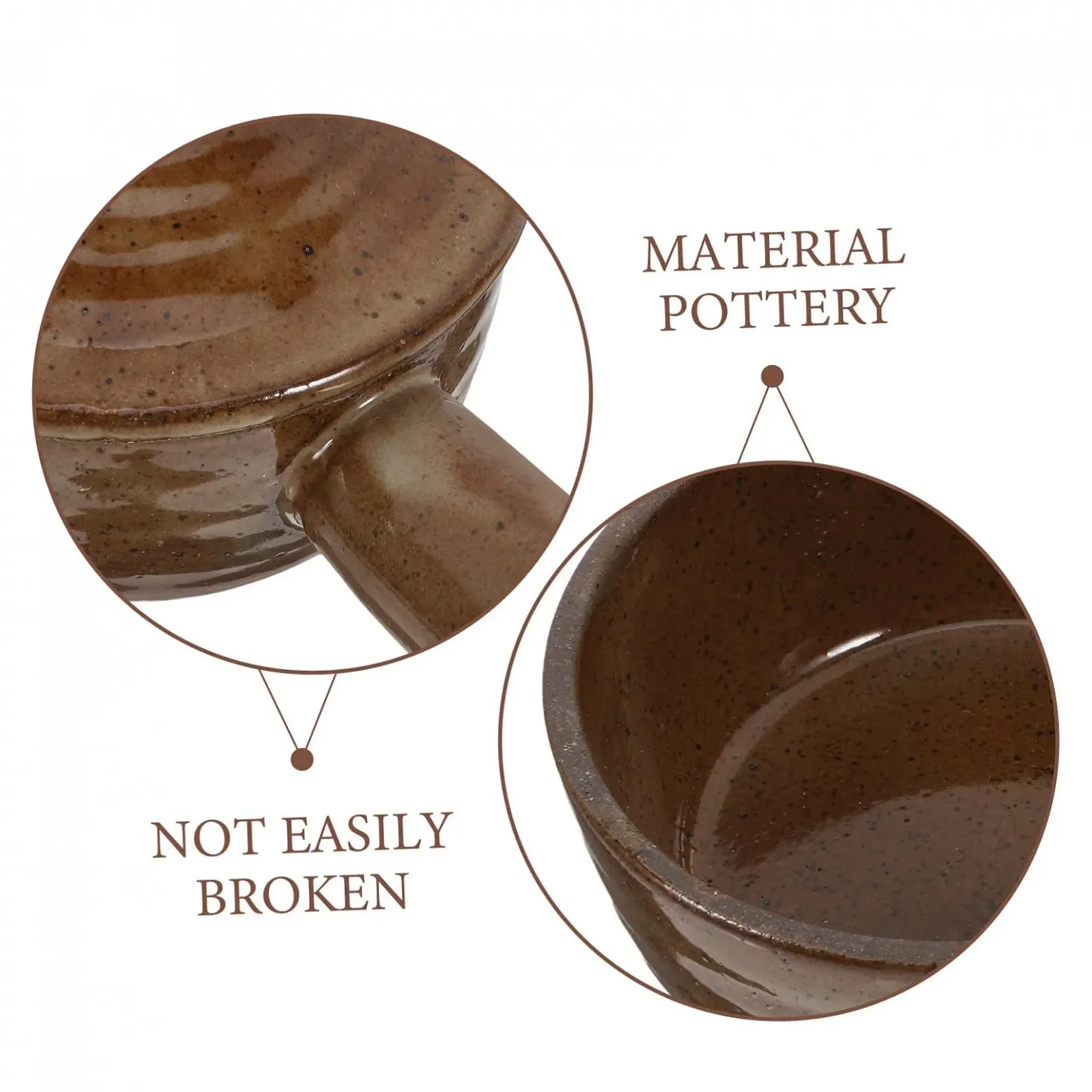 Кастрюля-жаровня BESTYASH керамическая с крышкой термостойкая с ручкой, фото №3