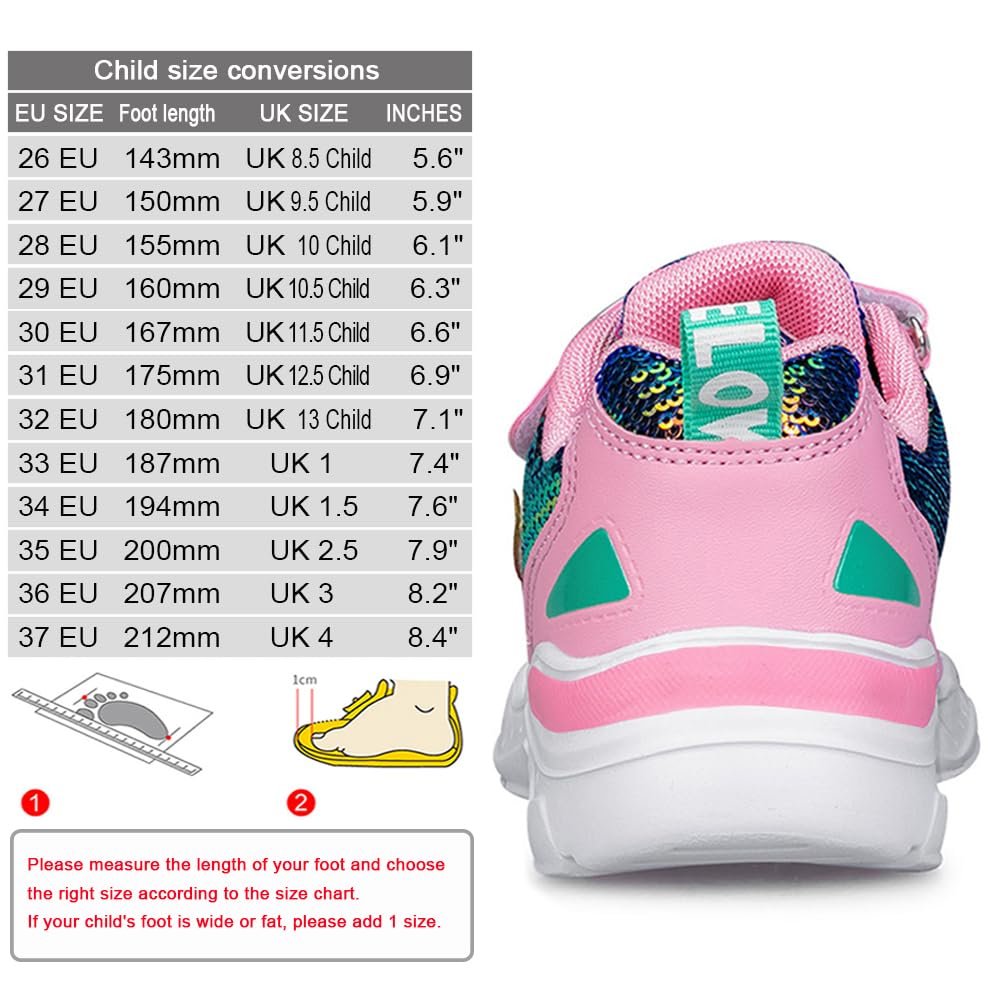 Кроссовки для девочек Sparkle Scales Детская Кроссовки с застежкой на липучке (28-38 EU), фото №7