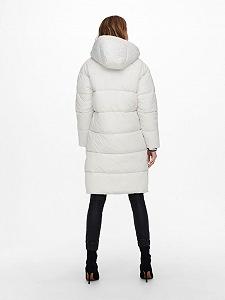 Пальто ONLY ONLAMANDA LONG PUFFER COAT CC OTW 15233425 Cloud Dancer Белый L synthetic.ua - Фото 1