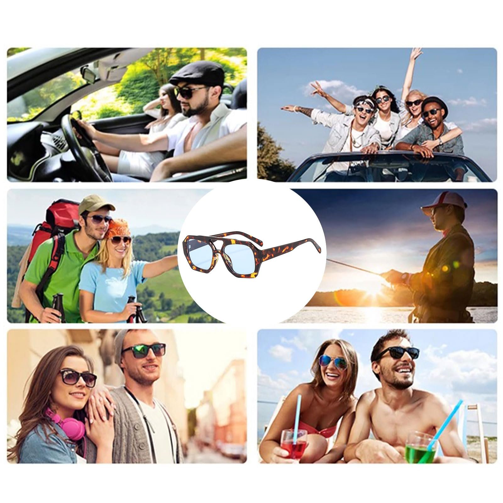 Сонцезахисні окуляри Авіатори YAMEIZE 70-х Ретро з подвійним містком для жінок і чоловіків Класичні, фото №7