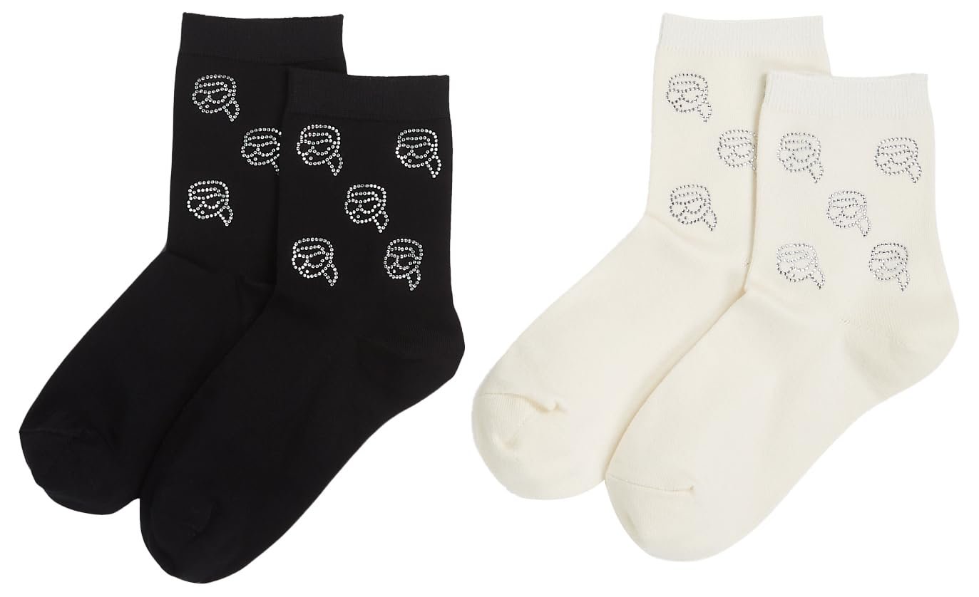 Женские носки Ikon (2 пары) Black/Cream One Size EU, Black/Cream, One size fits all, фото №1