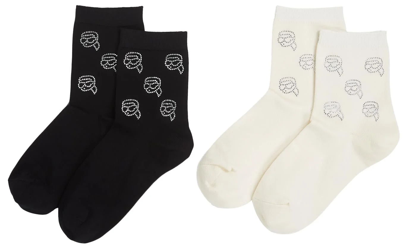 Женские носки Ikon (2 пары) Black/Cream One Size EU, Black/Cream, One size fits all, фото №1