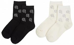 Женские носки Ikon (2 пары) Black/Cream One Size EU, Black/Cream, One size fits all - Фото 1