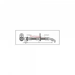 Тормозной шланг METZGER 4112200 для TOYOTA, передний мост справа - Фото 1