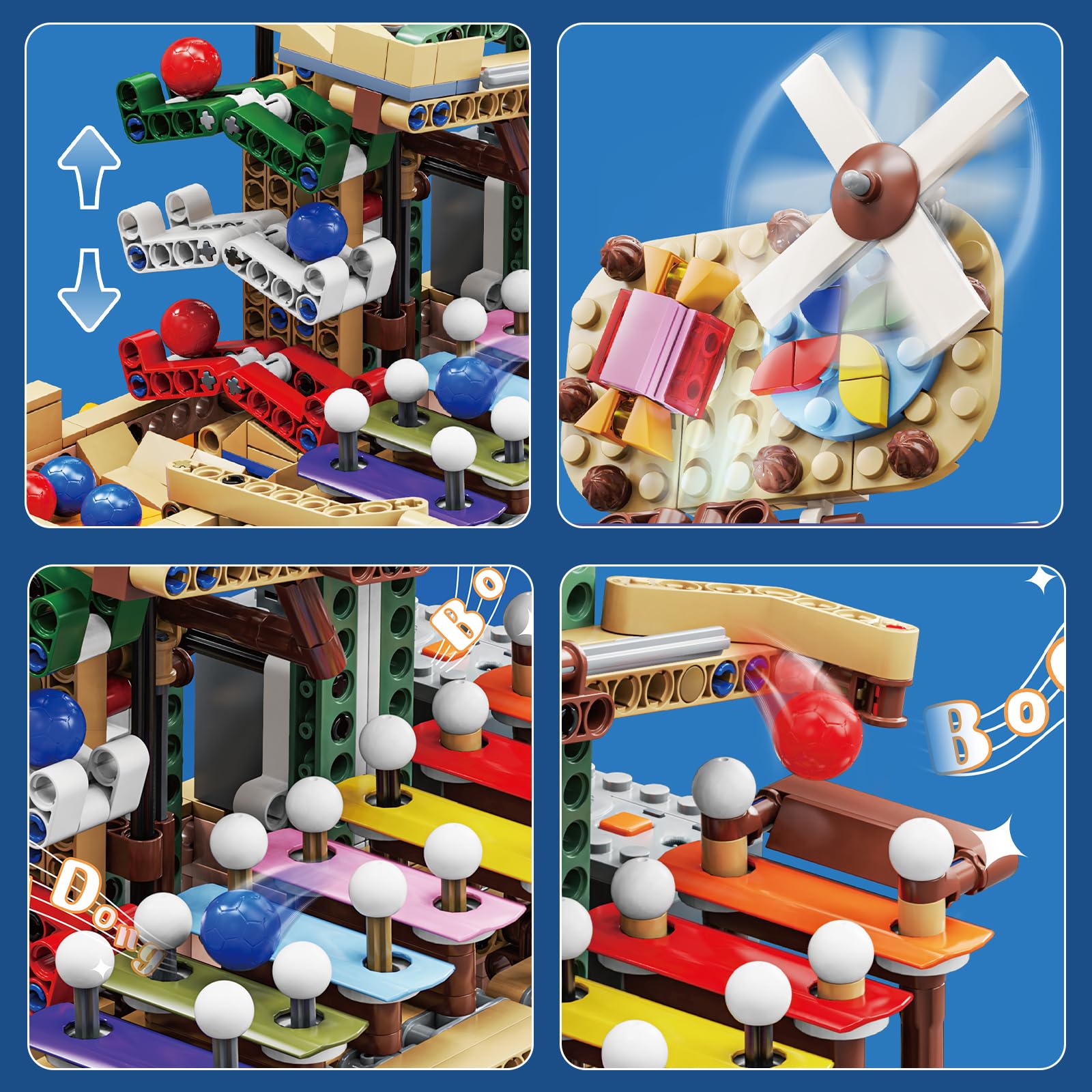 Игровой набор Hallisun Toy Building Block Set Marble Track 695 деталей, фото №3