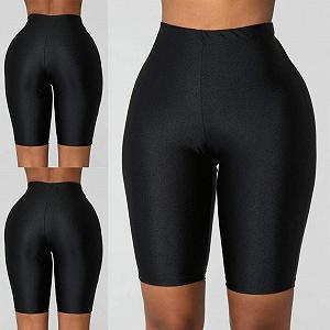 Блестящие Шорты Женские спортивные, с высокой талией synthetic.ua - Фото 1
