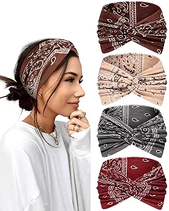 Купить Повязка на голову Эластичная широкая в стиле бохо для занятий йогой - Фото 1 Повязка на голову Эластичная широкая в стиле бохо для занятий йогой - Фото 1