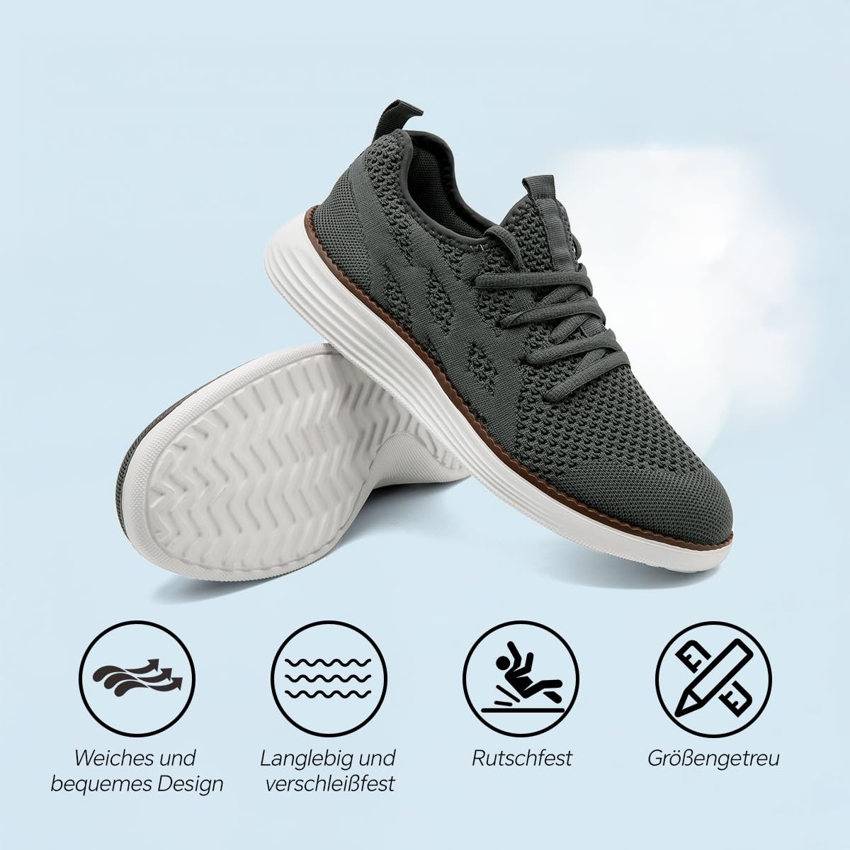 Кросівки UROMGV Чоловічі Для Бігу Спортивні Шнурівка Для Ходьби, фото №5