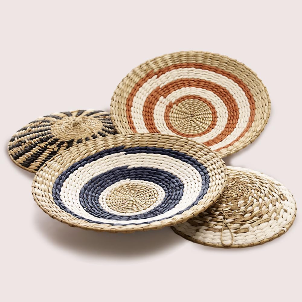 Декоративна тарілка Кошик настінна Deccaro Boho, чорний, середній, фото №6