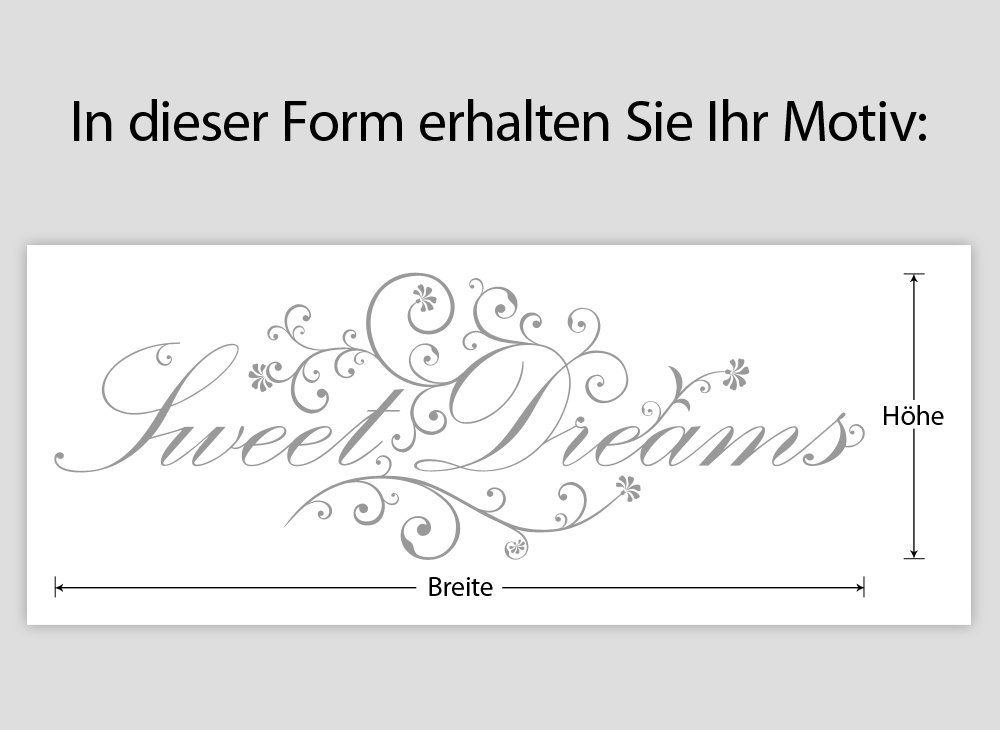 Наклейка на стіну Grandora W718 Sweet Dreams 160 x 58 см Чорна, фото №4