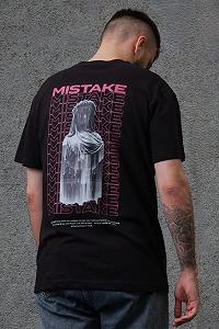 Оверсайз футболка з принтом Without mistake black - Фото 1