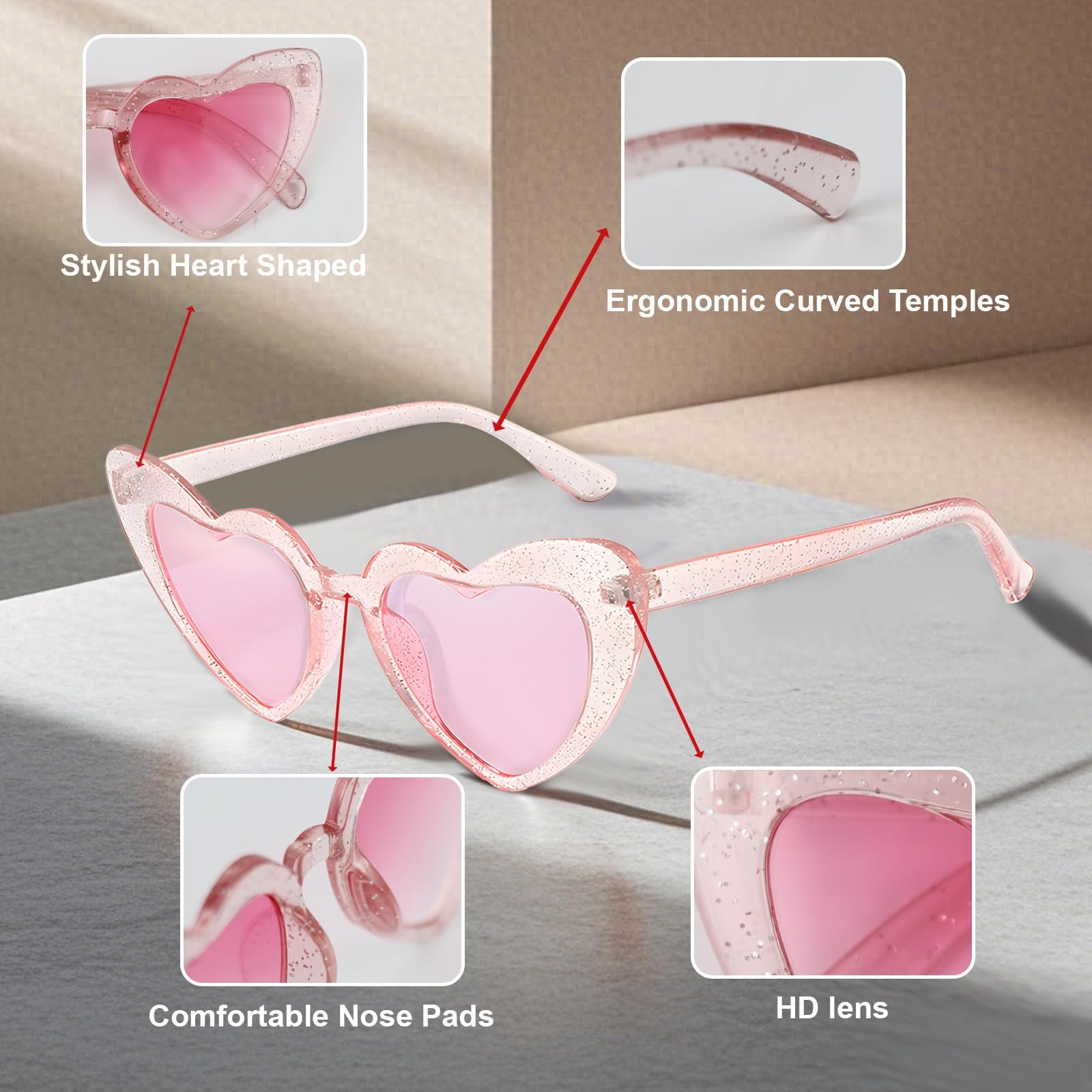 Солнцезащитные Очки Сердце (12 пар), фото №3