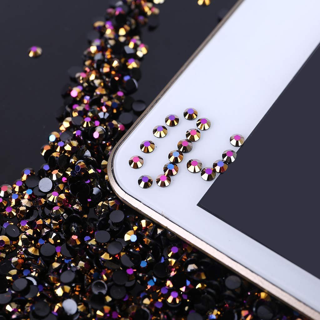 Круглі стрази Чорний Кристал 3 мм, 5000 шт, фото №8