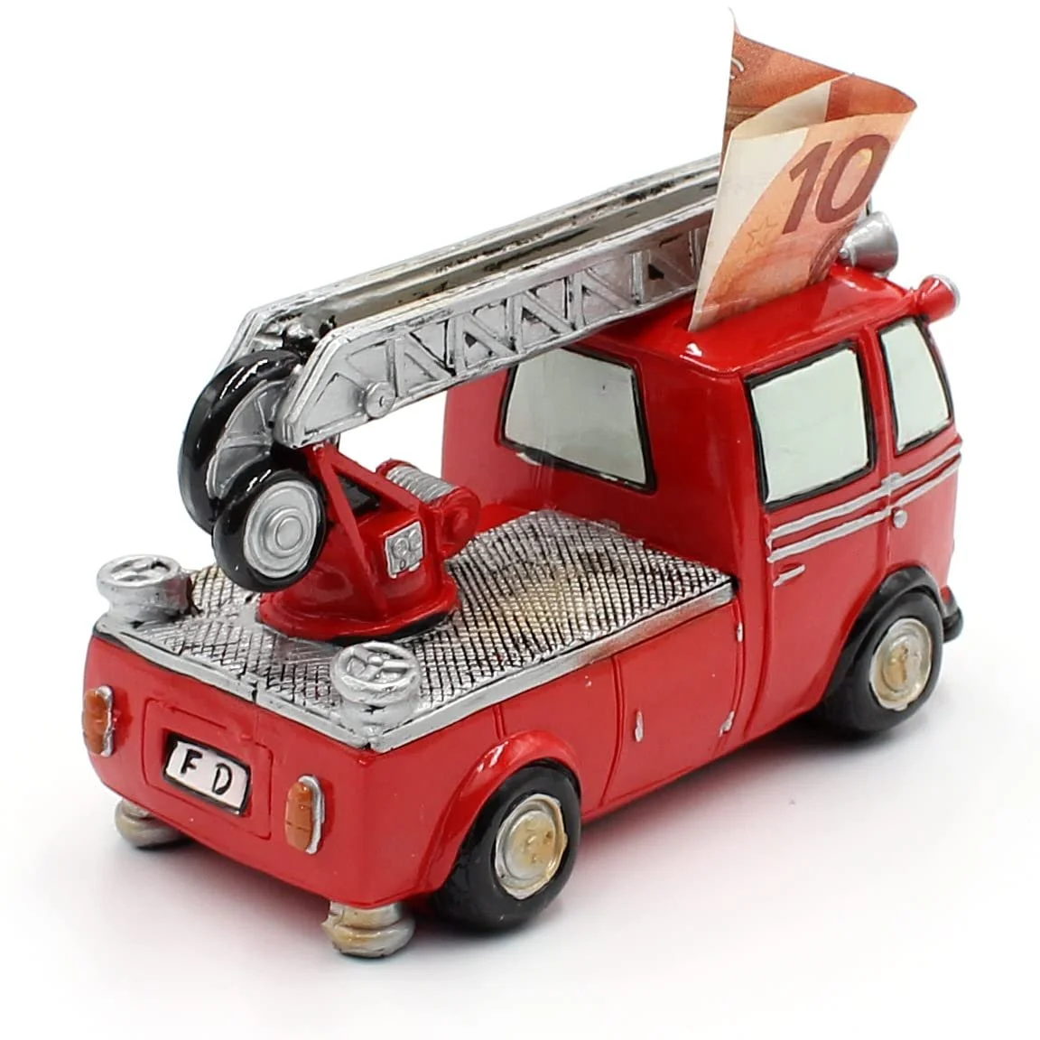 Скарбничка Dekohelden24 Пожежна машина Полірезин Червона 15 x 7 x 10 см, фото №6