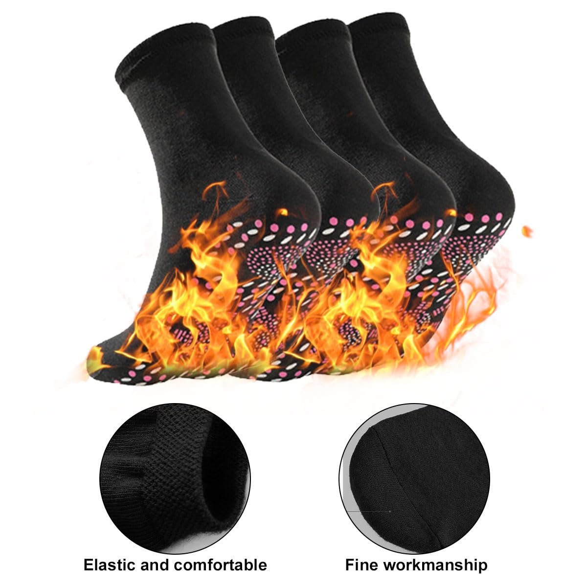 Носки с подогревом Turmalin Magnetsocken для женщин и мужчин для катания на лыжах в холодную зимнюю погоду, охоты и кемпинга, фото №6