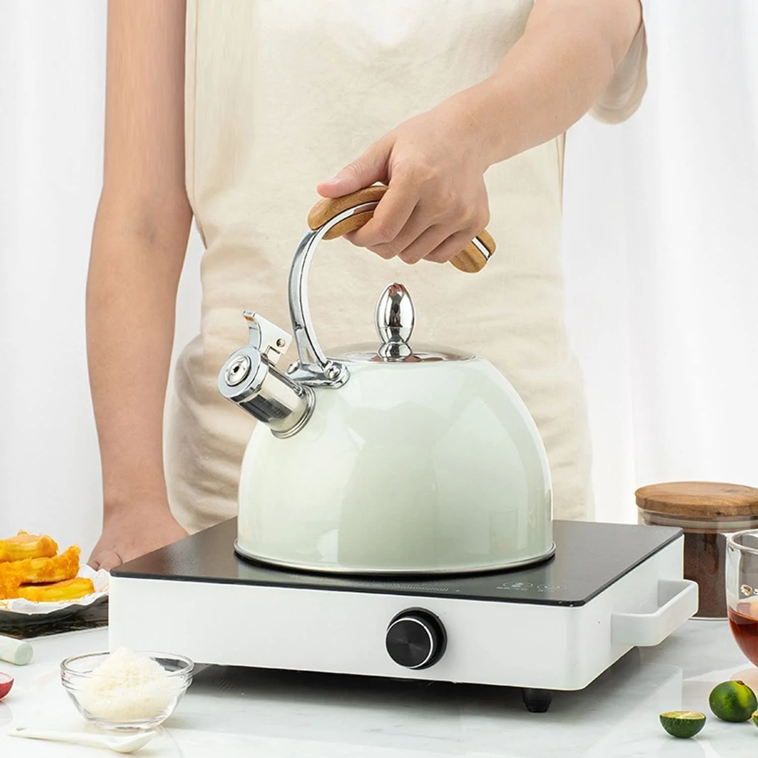 Чайник з свистком з нержавіючої сталі 3л, фото №2 Чайник з свистком з нержавіючої сталі 3л, фото №2