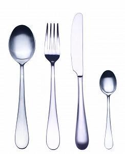 Набір столових приборів Mepra Natura Ice, з 24 предметів, срібний - Фото 1