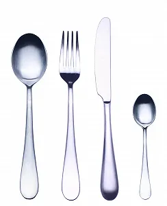 Набір столових приборів Mepra Natura Ice, з 24 предметів, срібний - Фото 1