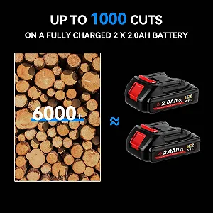 Секатор акумуляторний ONEVAN 800 Вт, діаметр різу 45 мм, з 2 акумуляторами 2.0Ah та LCD дисплеєм synthetic.ua - Фото 1