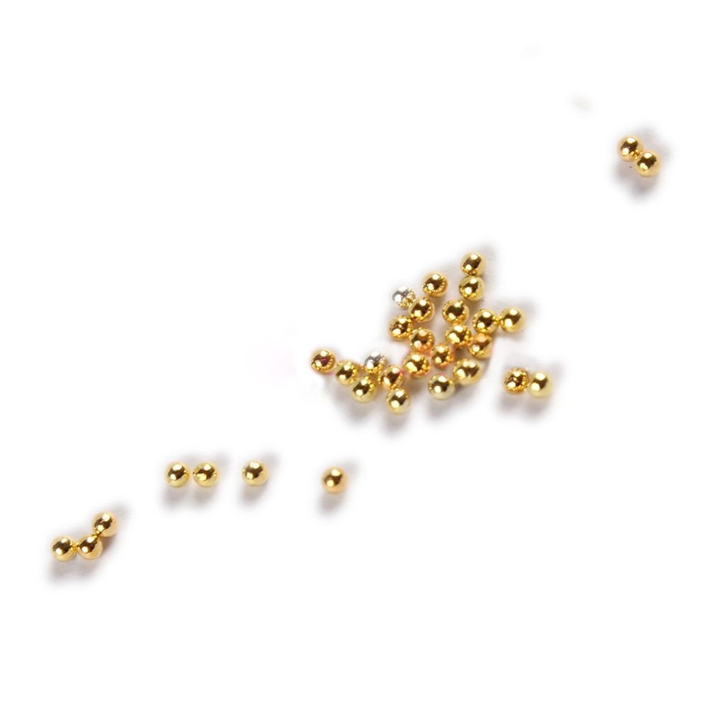 3D Декор для нігтів Кульки-намистини Срібний Золотий, фото №3