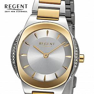 Женские часы REGENT 12230717, нержавеющая сталь, двухцветный, серебристый, золото серебро, браслет synthetic.ua - Фото 1