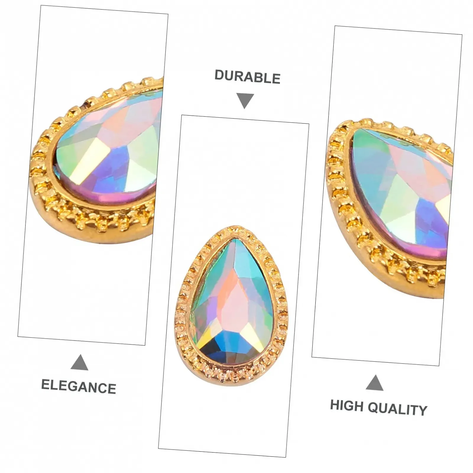 Стразы для ногтей Блестящие для дизайна ногтей 60 шт, фото №5